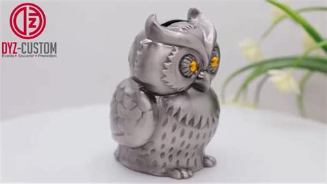 metal owl money box|Metal Owl Bank .